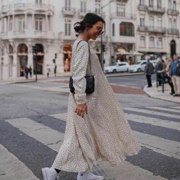 NWT Zara Ecru Wrinkle Looks Dress - Picture 8 of 16